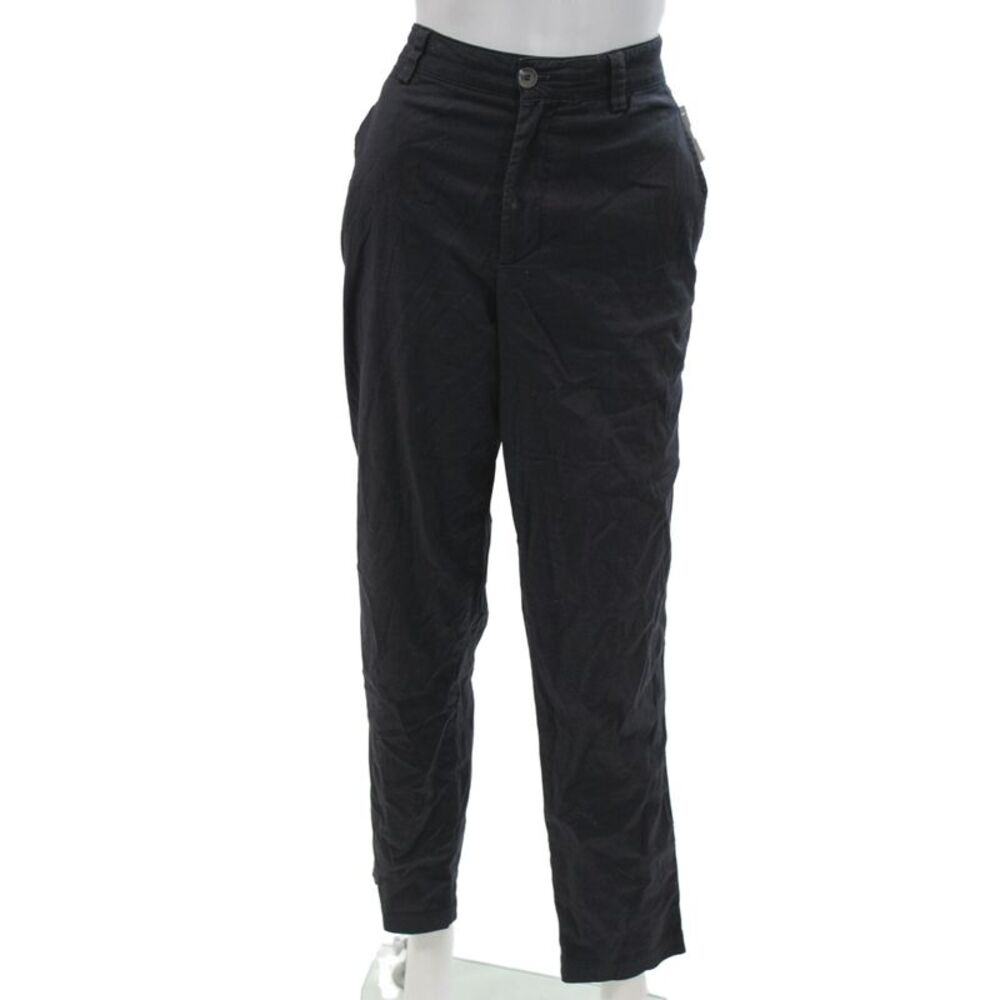 Vince Womens Black Cotton Chino Pants Button Closure Size 10